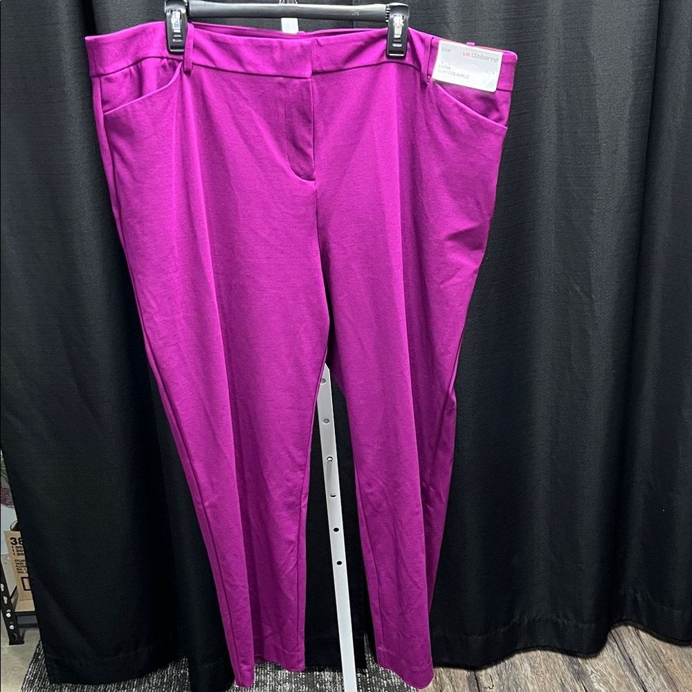 Liz Claiborne Purple Ankle Pants